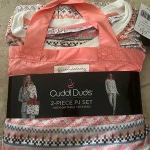 Cuddl Duds Pajams With Tote Bag
